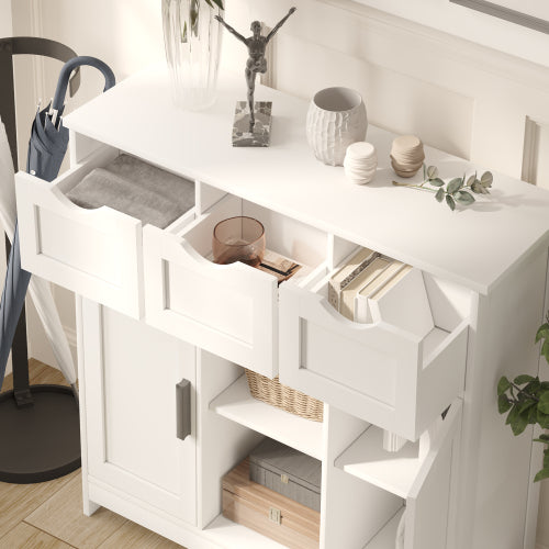 Storage Cabinets Wooden Floor Cabinet With Drawers And Shelves Storage Cabinets Accent Cabinet For Living Room Bedroom Bathroom Furniture Home Decor - Home Decor & Storage | VELOURY LIVING
