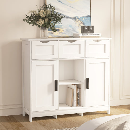 Storage Cabinets Wooden Floor Cabinet With Drawers And Shelves Storage Cabinets Accent Cabinet For Living Room Bedroom Bathroom Furniture Home Decor - Home Decor & Storage | VELOURY LIVING