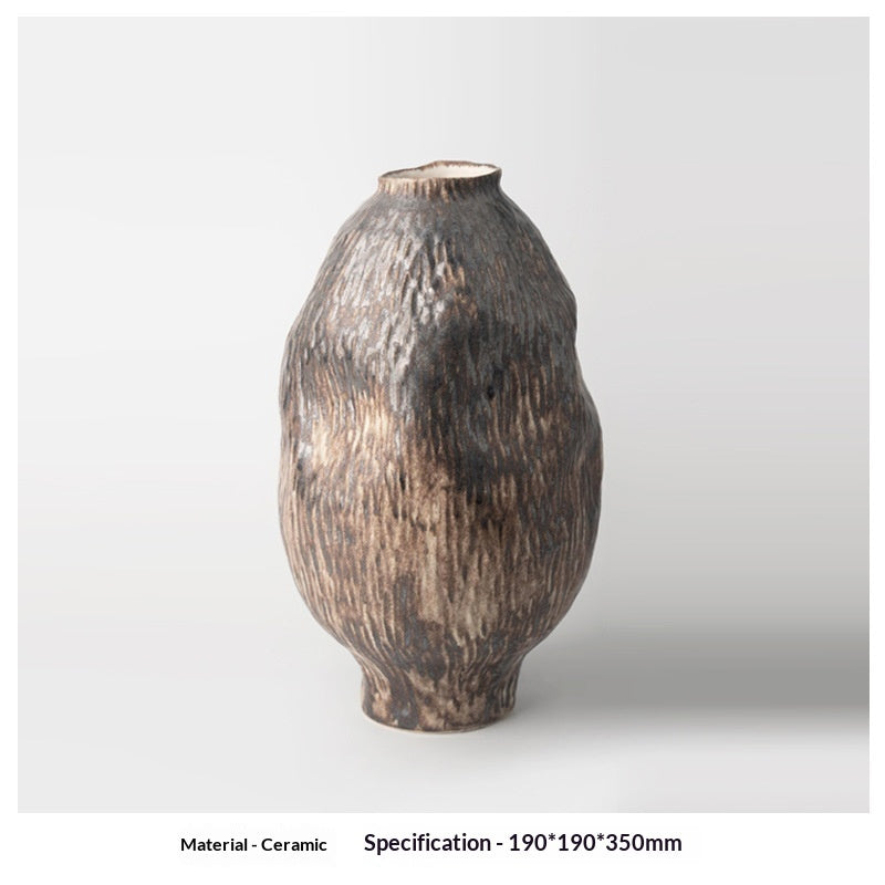 Eastern Aesthetic Vintage Ceramic Vase Handcrafted Premium Quality - Home Decor & Storage | VELOURY LIVING