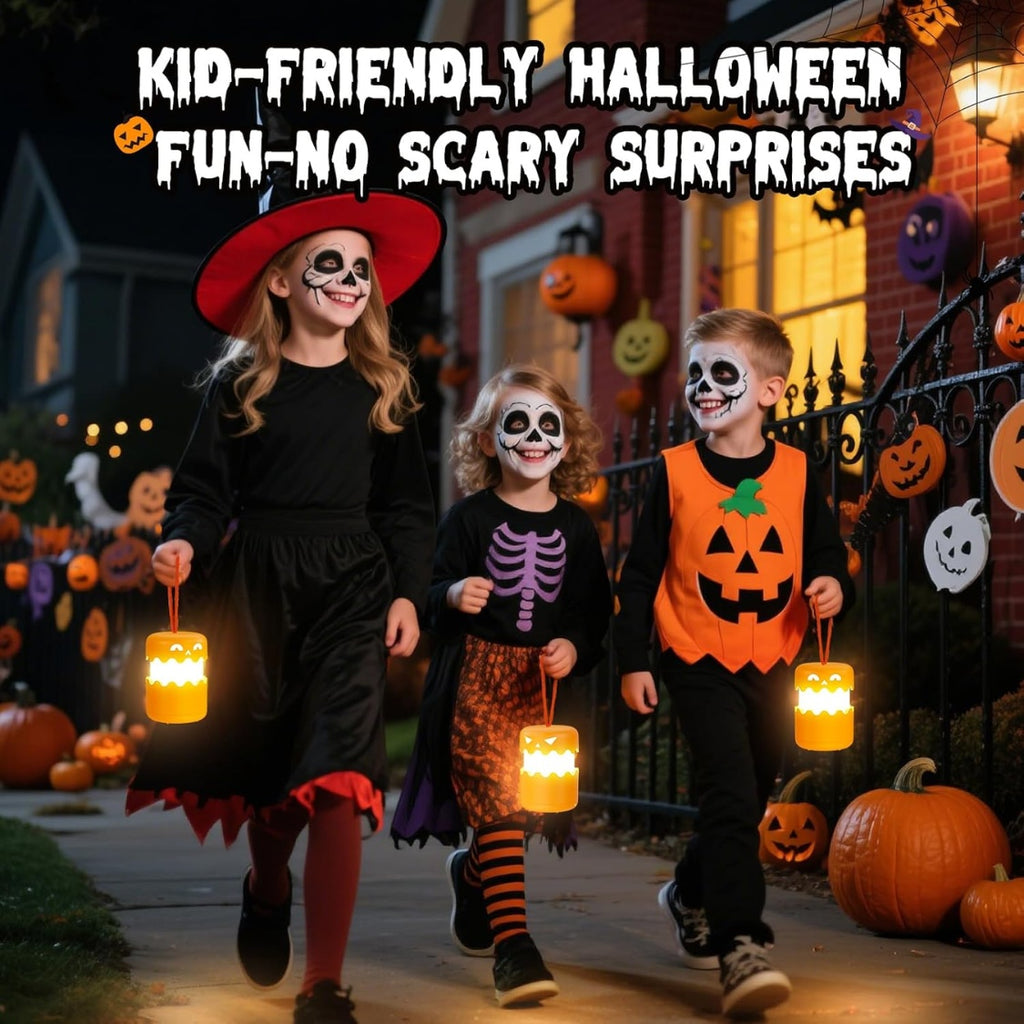 Rechargeable Halloween Pumpkin Lantern Light Collapsible Jack O Lantern - Home Decor & Storage | VELOURY LIVING