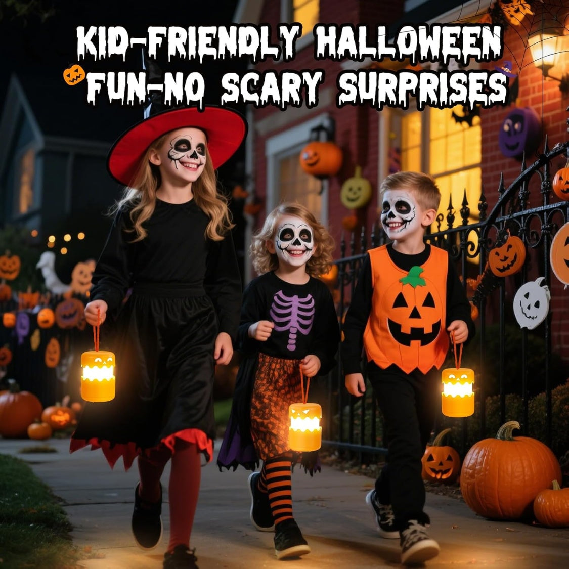 Rechargeable Halloween Pumpkin Lantern Light Collapsible Jack O Lantern - Home Decor & Storage | VELOURY LIVING