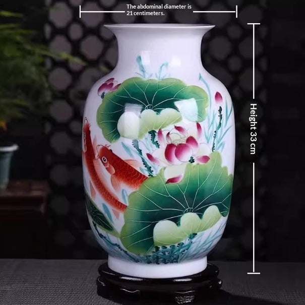 Lotus Flower Vase Ornaments For Living Room And Entryway Symbolizing Abundance Year After Year - Home Decor & Storage | VELOURY LIVING