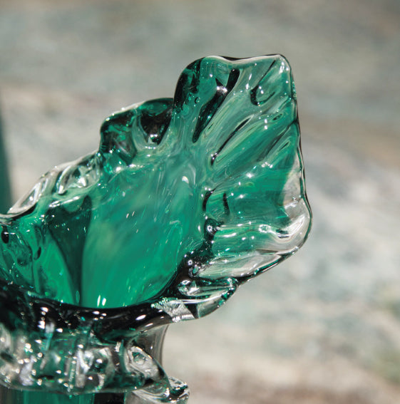 Minimalist Handcrafted Glass Art Decorative Vase - Home Decor & Storage | VELOURY LIVING