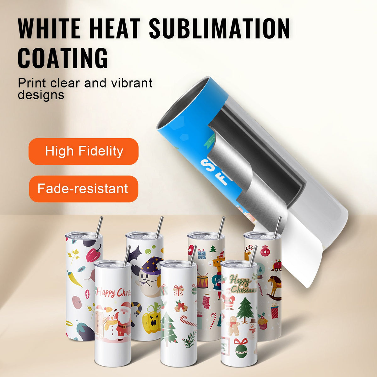 24 Pack Sublimation Tumblers 20Oz Skinny Straight Stainless Steel Sublimation Tumblers Blank Stainless Steel Double Wall Tumbler For Heat Transfer Customized Gifts With Lid And Straw Gift Box - Home Decor & Storage | VELOURY LIVING