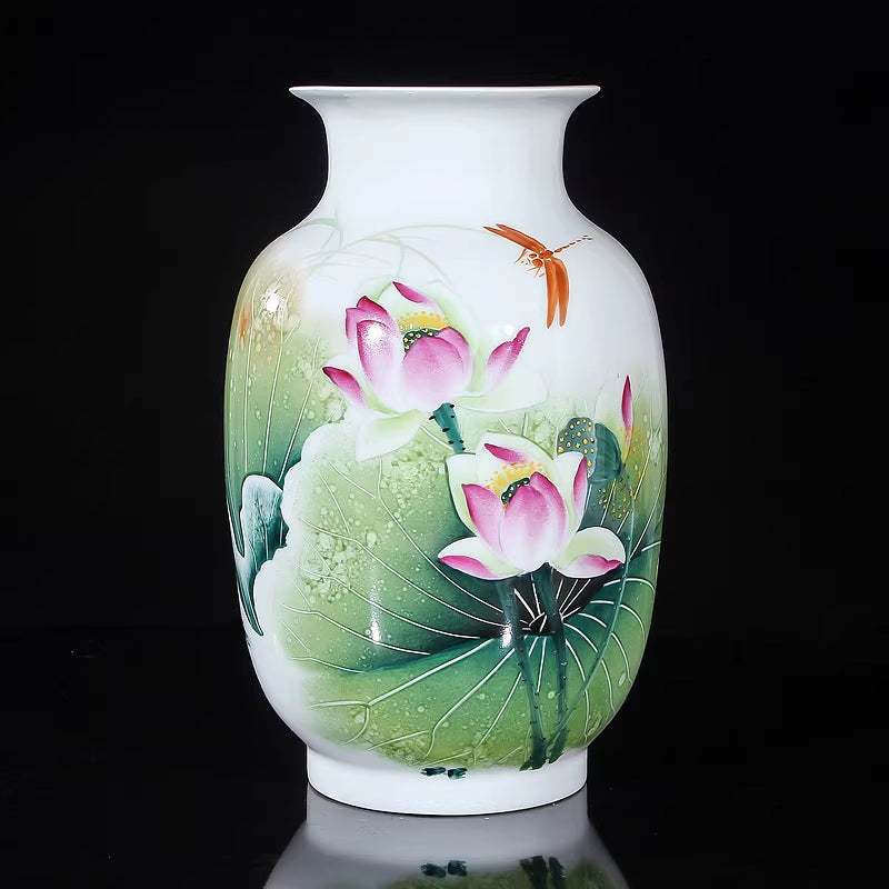 Lotus Flower Vase Ornaments For Living Room And Entryway Symbolizing Abundance Year After Year - Home Decor & Storage | VELOURY LIVING