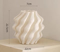 Retro Pleated Ceramic Vase A Stylish Decorative Piece - Home Decor & Storage | VELOURY LIVING