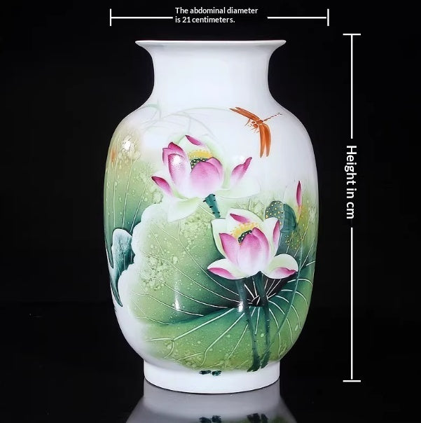 Lotus Flower Vase Ornaments For Living Room And Entryway Symbolizing Abundance Year After Year - Home Decor & Storage | VELOURY LIVING