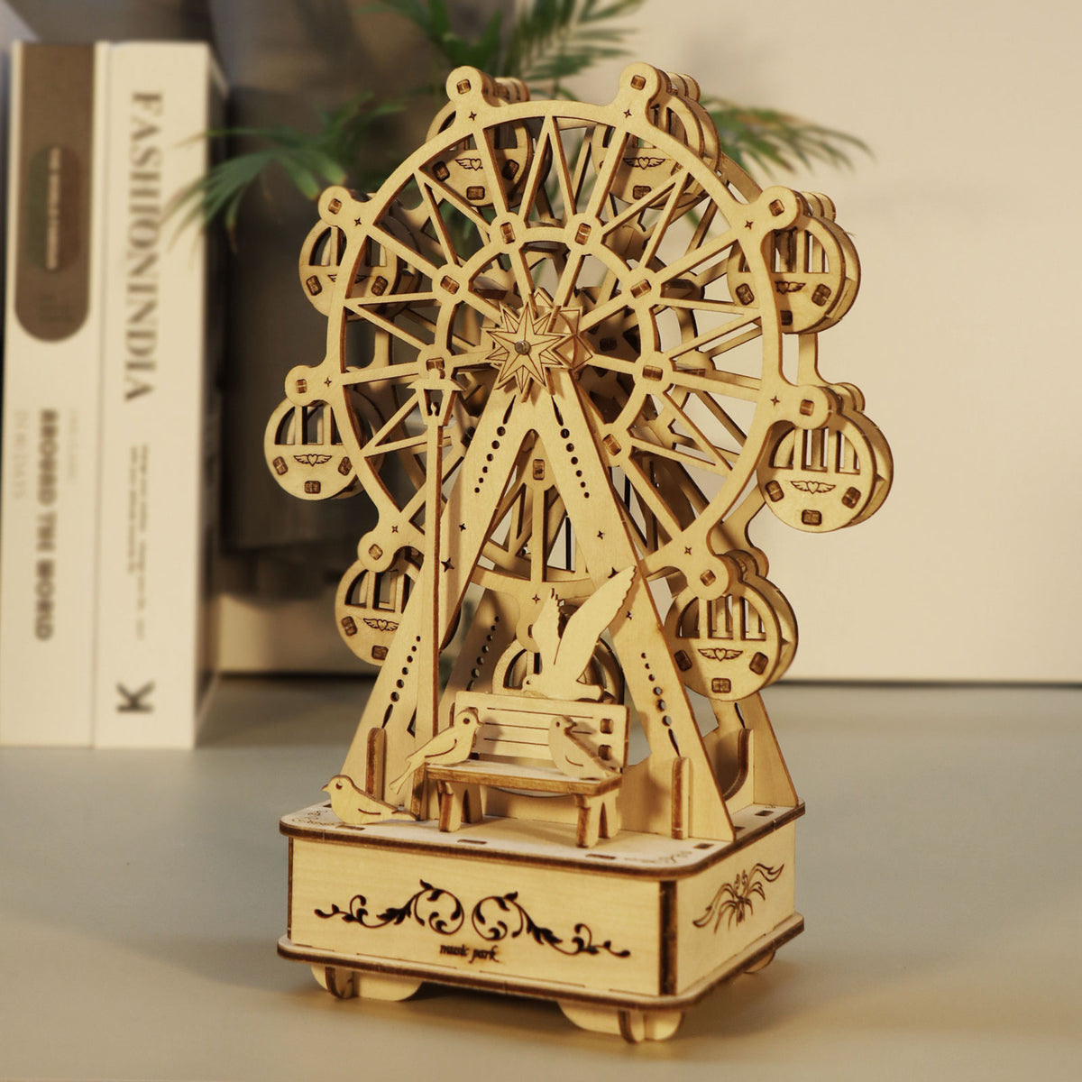 Sales Are Prohibited On The Temu And Shein Music Park 3D Wooden Puzzles Music Box Ferris Wheel Diy Crafts Handmade Model Kits For Women Birthday Gifts - Home Decor & Storage | VELOURY LIVING