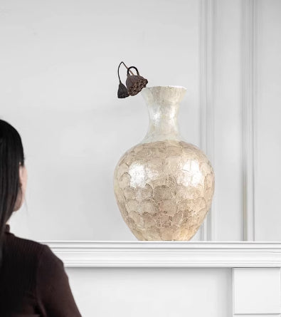 French Style Shell Vase Living Room Decorative Ornament - Home Decor & Storage | VELOURY LIVING