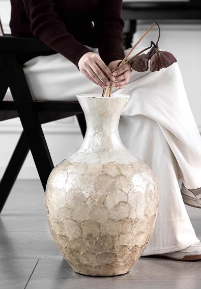 French Style Shell Vase Living Room Decorative Ornament - Home Decor & Storage | VELOURY LIVING