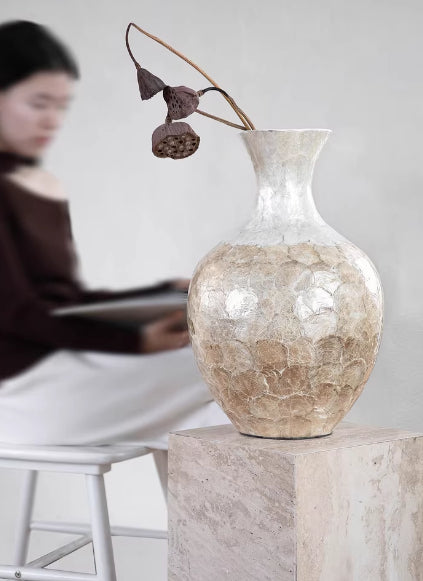 French Style Shell Vase Living Room Decorative Ornament - Home Decor & Storage | VELOURY LIVING