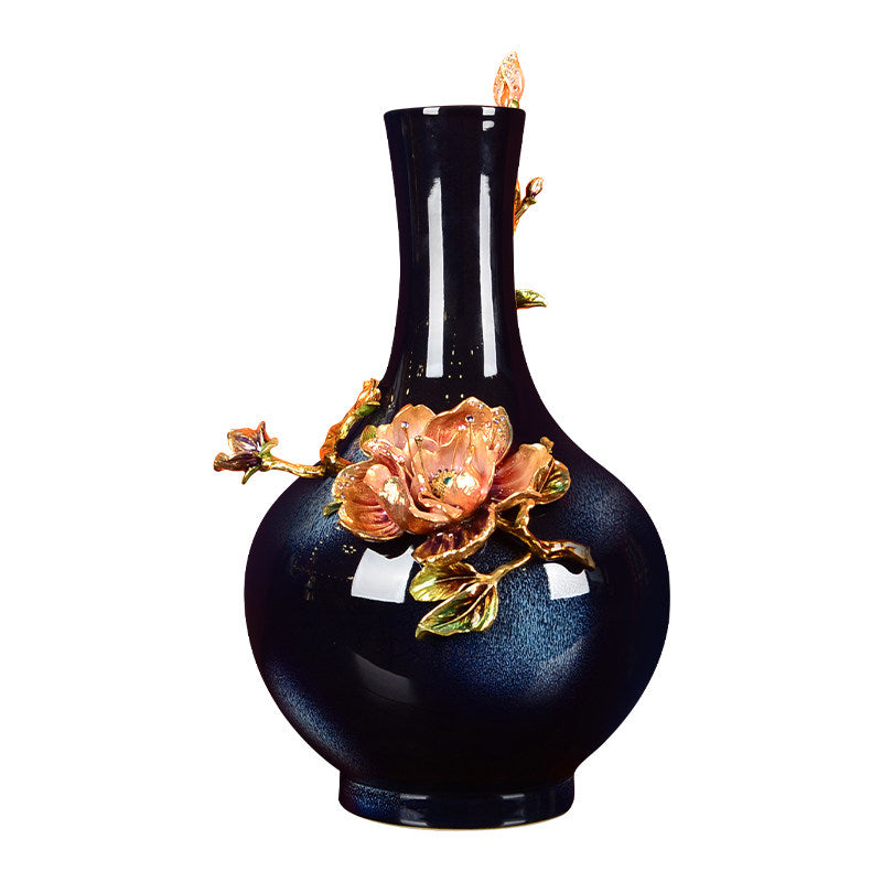 Luxurious And Fulfilling Crabapple Ceramic Decorative Vase - Home Decor & Storage | VELOURY LIVING