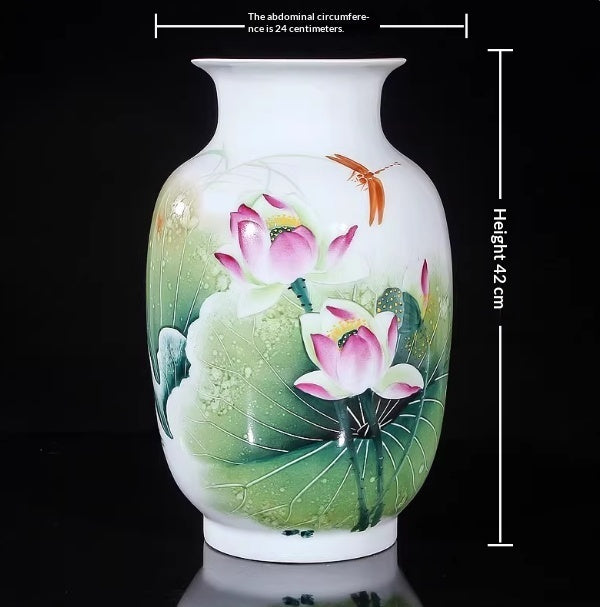 Lotus Flower Vase Ornaments For Living Room And Entryway Symbolizing Abundance Year After Year - Home Decor & Storage | VELOURY LIVING