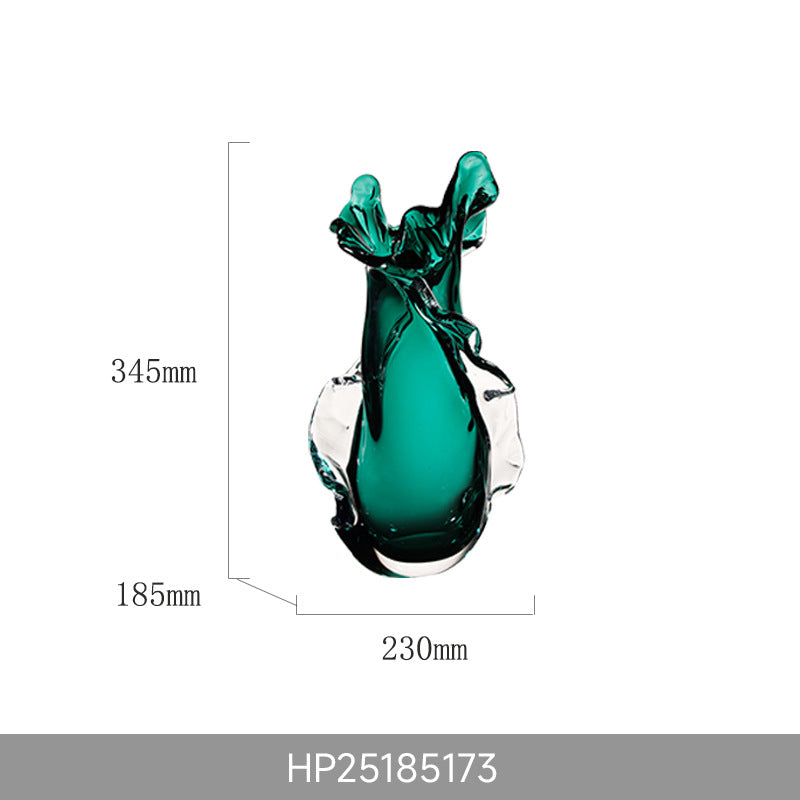 Minimalist Handcrafted Glass Art Decorative Vase - Home Decor & Storage | VELOURY LIVING