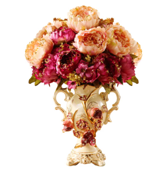 Vase Ceramic Decorative Ornament Dried Flower Arrangement Holder - Home Decor & Storage | VELOURY LIVING