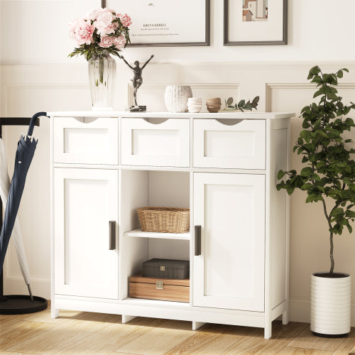 Storage Cabinets Wooden Floor Cabinet With Drawers And Shelves Storage Cabinets Accent Cabinet For Living Room Bedroom Bathroom Furniture Home Decor - Home Decor & Storage | VELOURY LIVING
