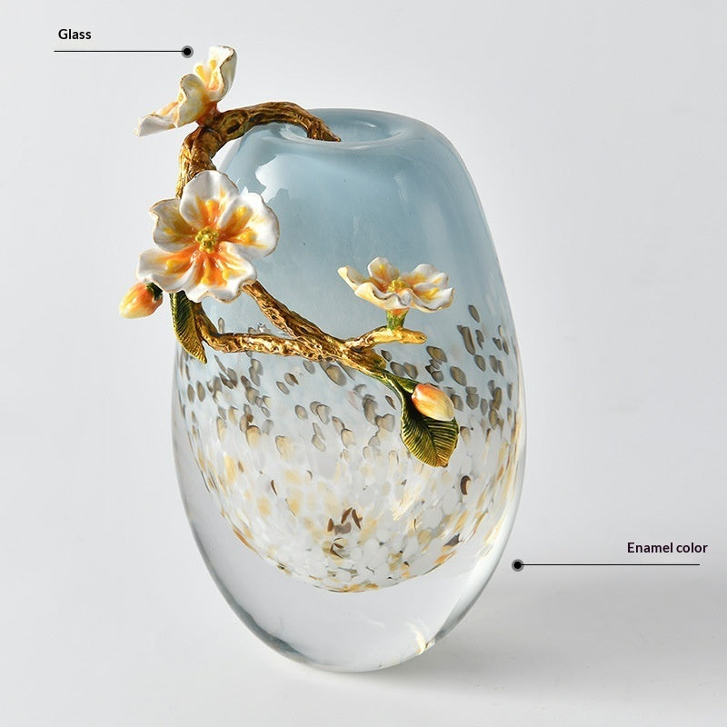 Minimalist Blue Enamel Creative Desktop Decorative Vase - Home Decor & Storage | VELOURY LIVING