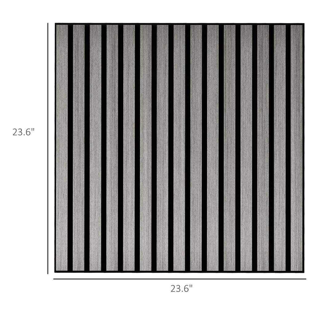 24X24 Wood Panels For Wall 4 Pack Acoustic Panels Sound Absorbing Slat Wall For Interior Wall Decor Home Gray - Home Decor & Storage | VELOURY LIVING