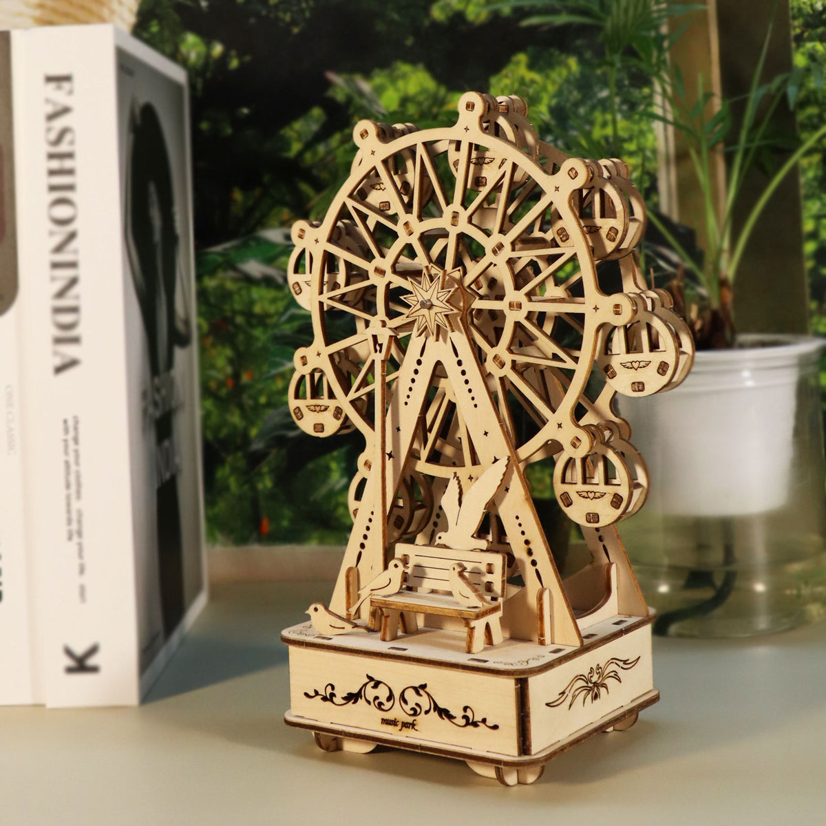 Sales Are Prohibited On The Temu And Shein Music Park 3D Wooden Puzzles Music Box Ferris Wheel Diy Crafts Handmade Model Kits For Women Birthday Gifts - Home Decor & Storage | VELOURY LIVING
