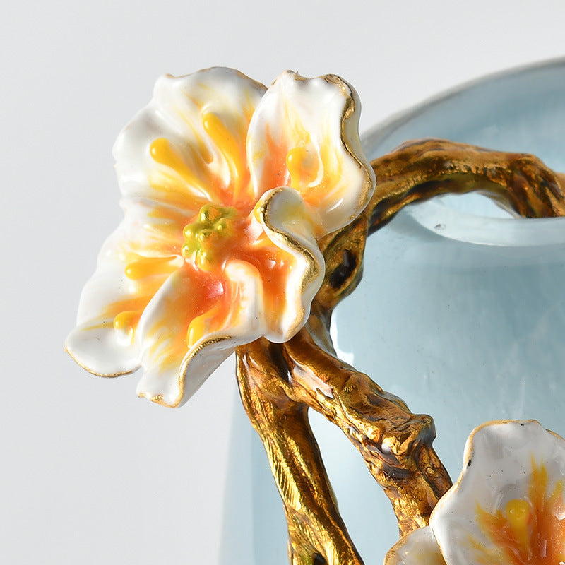 Minimalist Blue Enamel Creative Desktop Decorative Vase - Home Decor & Storage | VELOURY LIVING