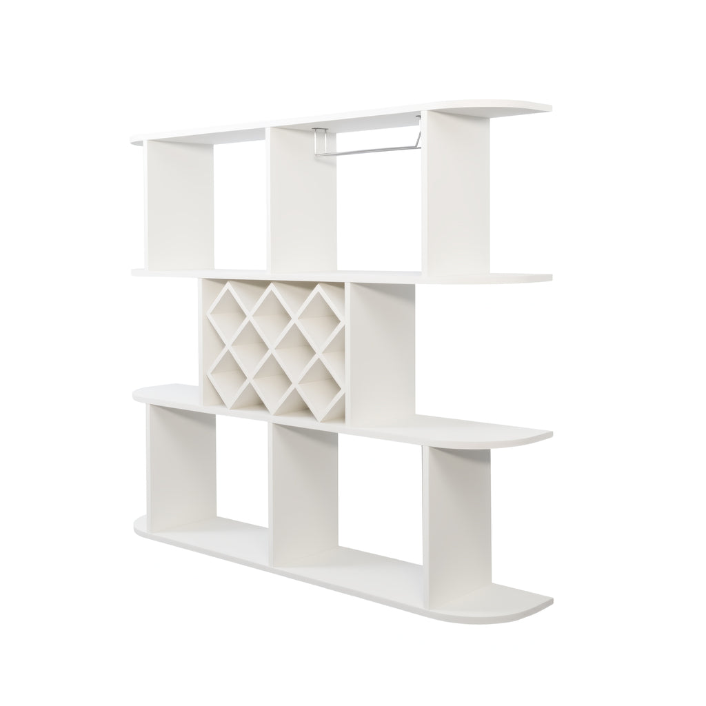Large Wall Mounted 3 Tier Rustic Bottle Wine Rack Multifunctional Wooden Wall Mounted Wine Rack Storage Rack With Wine Glass Holder Mounted Wall Storage Winerack Rack For Home Bar Dining Room Decor - Home Decor & Storage | VELOURY LIVING