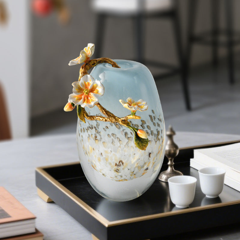 Minimalist Blue Enamel Creative Desktop Decorative Vase - Home Decor & Storage | VELOURY LIVING