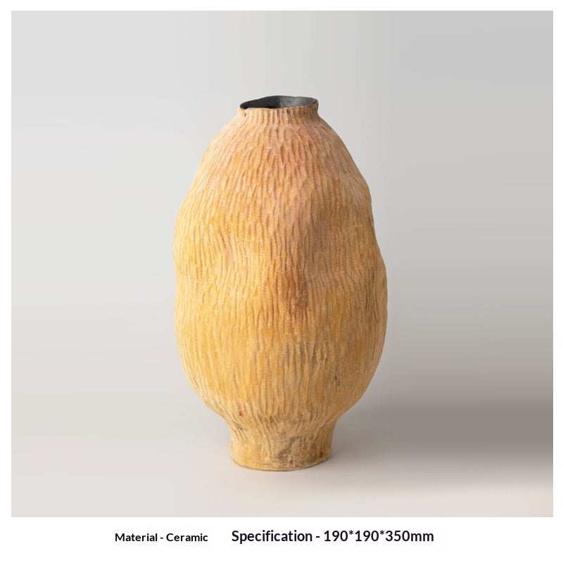 Eastern Aesthetic Vintage Ceramic Vase Handcrafted Premium Quality - Home Decor & Storage | VELOURY LIVING