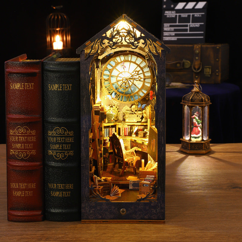 Handmade Cottage Book Stand Detective Club Creative 3D Stereo Model Assembly New Year And Birthday Gifts - Home Decor & Storage | VELOURY LIVING
