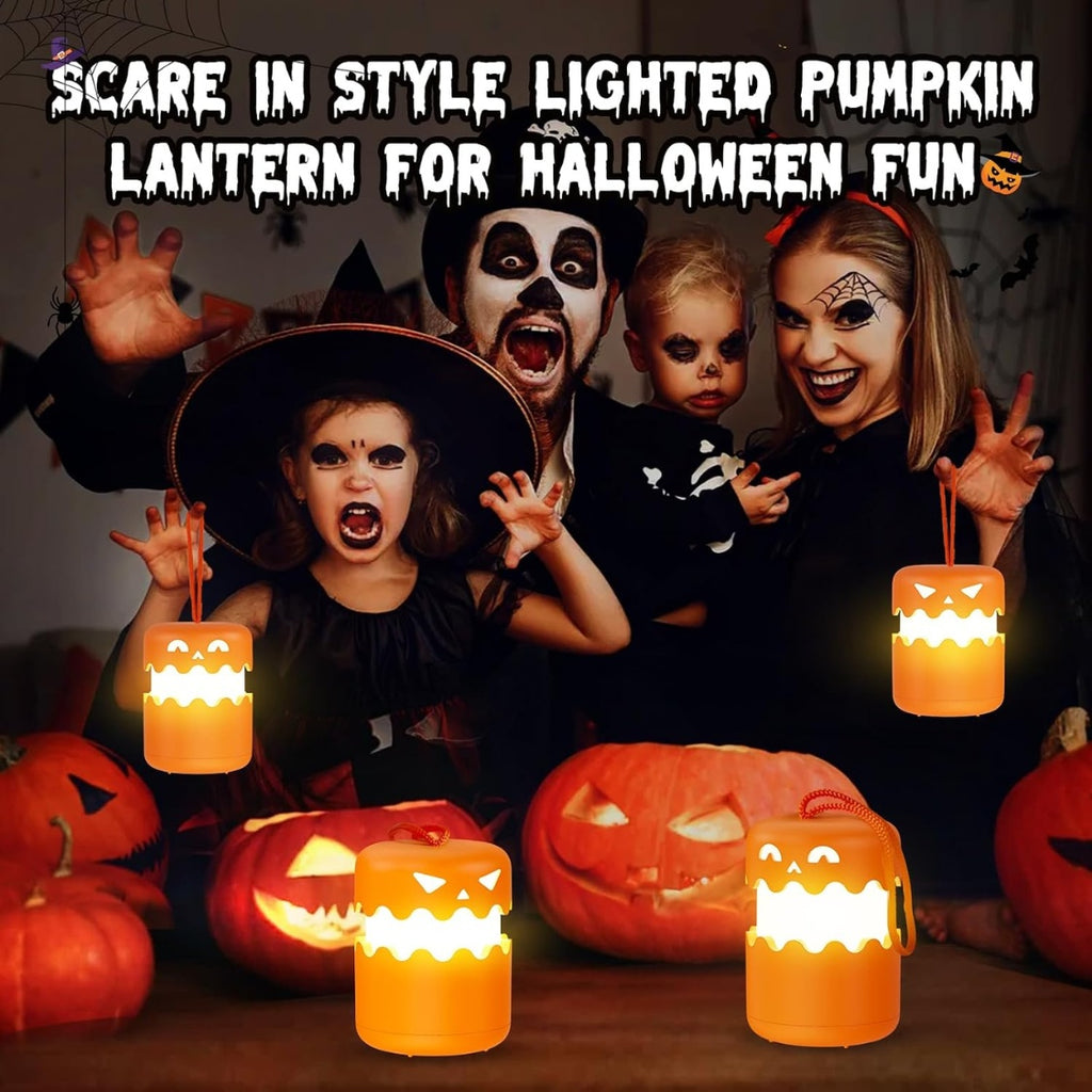 Rechargeable Halloween Pumpkin Lantern Light Collapsible Jack O Lantern - Home Decor & Storage | VELOURY LIVING