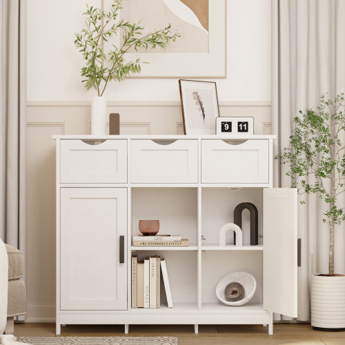 Storage Cabinets Wooden Floor Cabinet With Drawers And Shelves Storage Cabinets Accent Cabinet For Living Room Bedroom Bathroom Furniture Home Decor - Home Decor & Storage | VELOURY LIVING