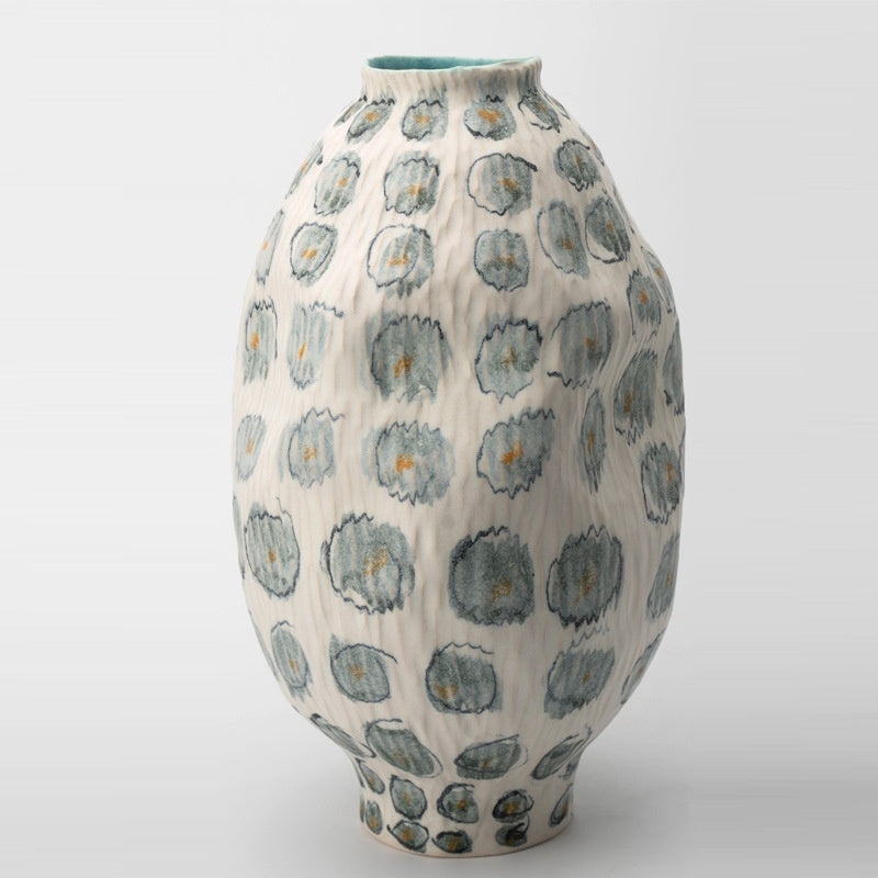 Eastern Aesthetic Vintage Ceramic Vase Handcrafted Premium Quality - Home Decor & Storage | VELOURY LIVING