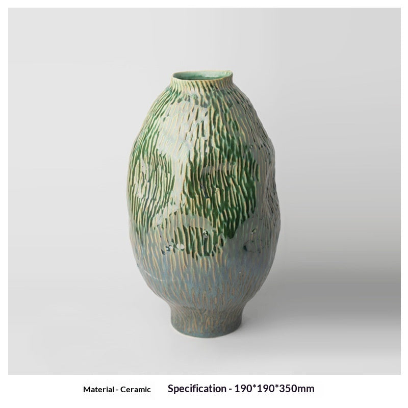 Eastern Aesthetic Vintage Ceramic Vase Handcrafted Premium Quality - Home Decor & Storage | VELOURY LIVING