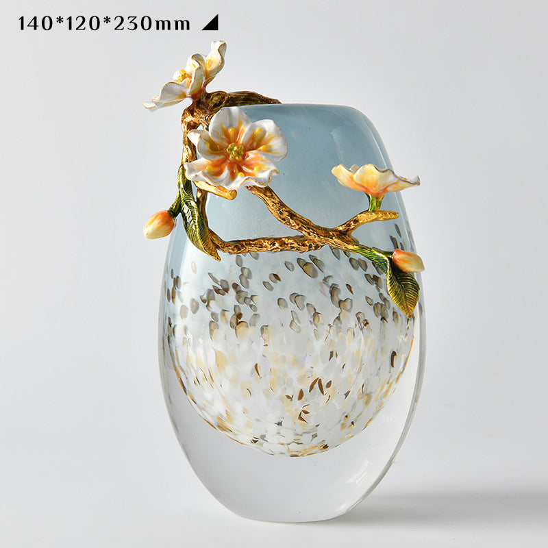 Minimalist Blue Enamel Creative Desktop Decorative Vase - Home Decor & Storage | VELOURY LIVING