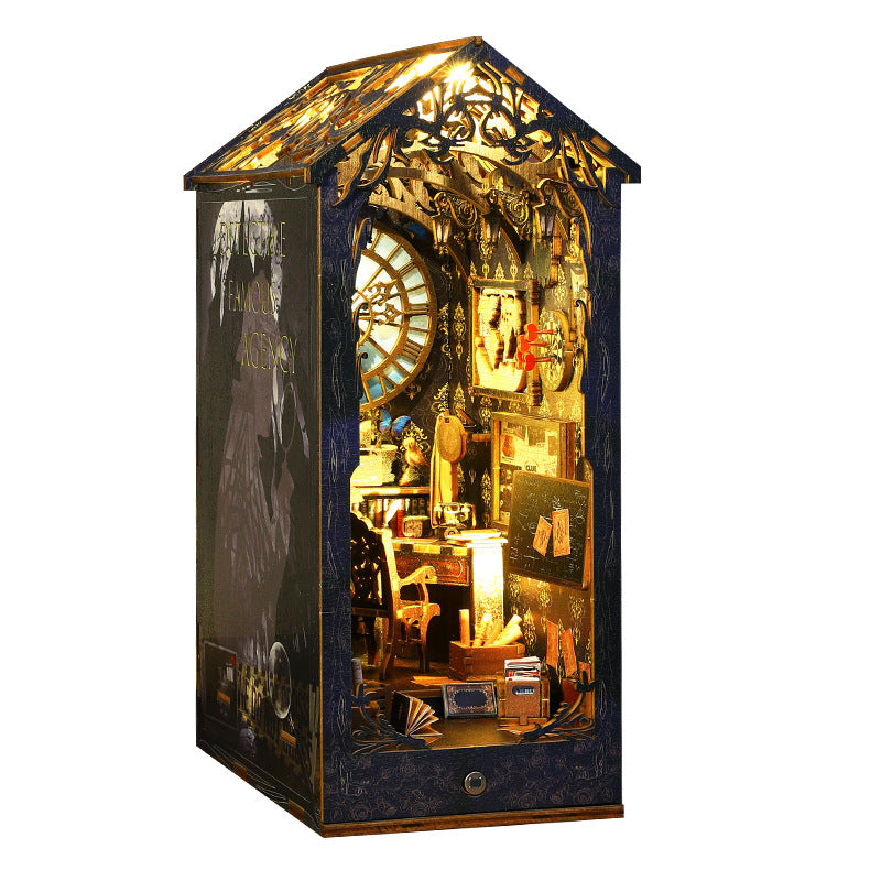 Handmade Cottage Book Stand Detective Club Creative 3D Stereo Model Assembly New Year And Birthday Gifts - Home Decor & Storage | VELOURY LIVING