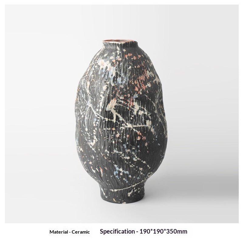 Eastern Aesthetic Vintage Ceramic Vase Handcrafted Premium Quality - Home Decor & Storage | VELOURY LIVING