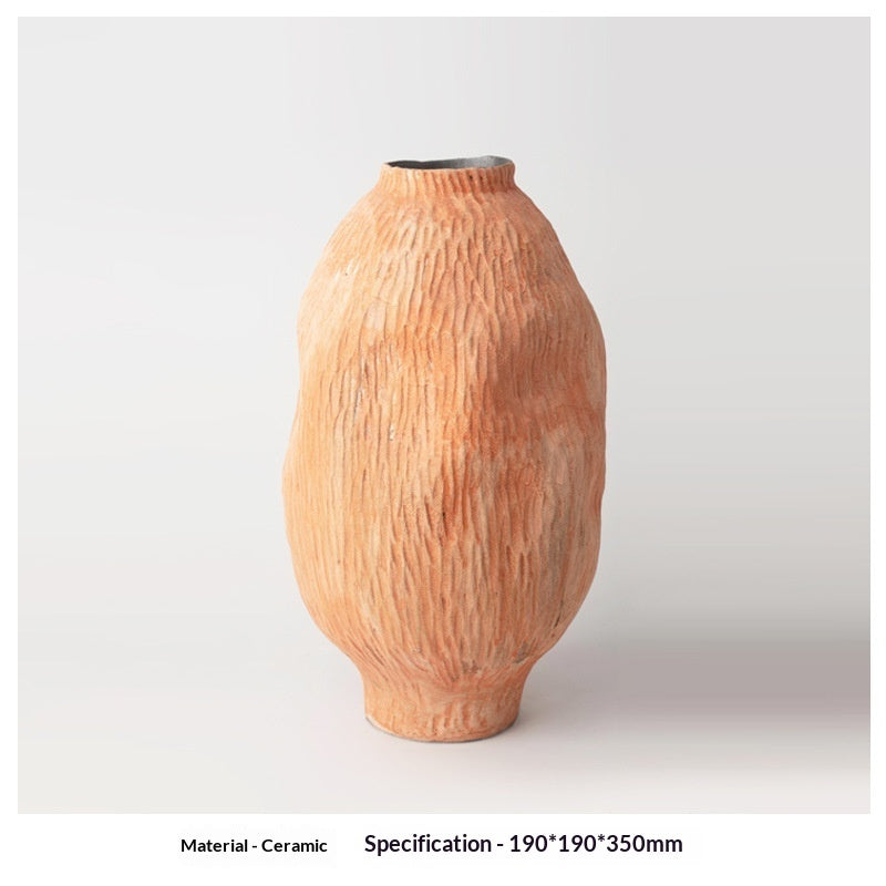 Eastern Aesthetic Vintage Ceramic Vase Handcrafted Premium Quality - Home Decor & Storage | VELOURY LIVING